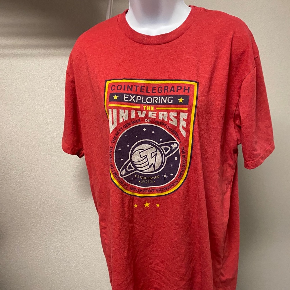 Large Coin Telegraph T-Shirt | Crypto Merchandise